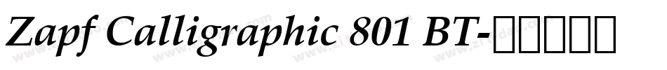 Zapf Calligraphic 801 BT字体转换